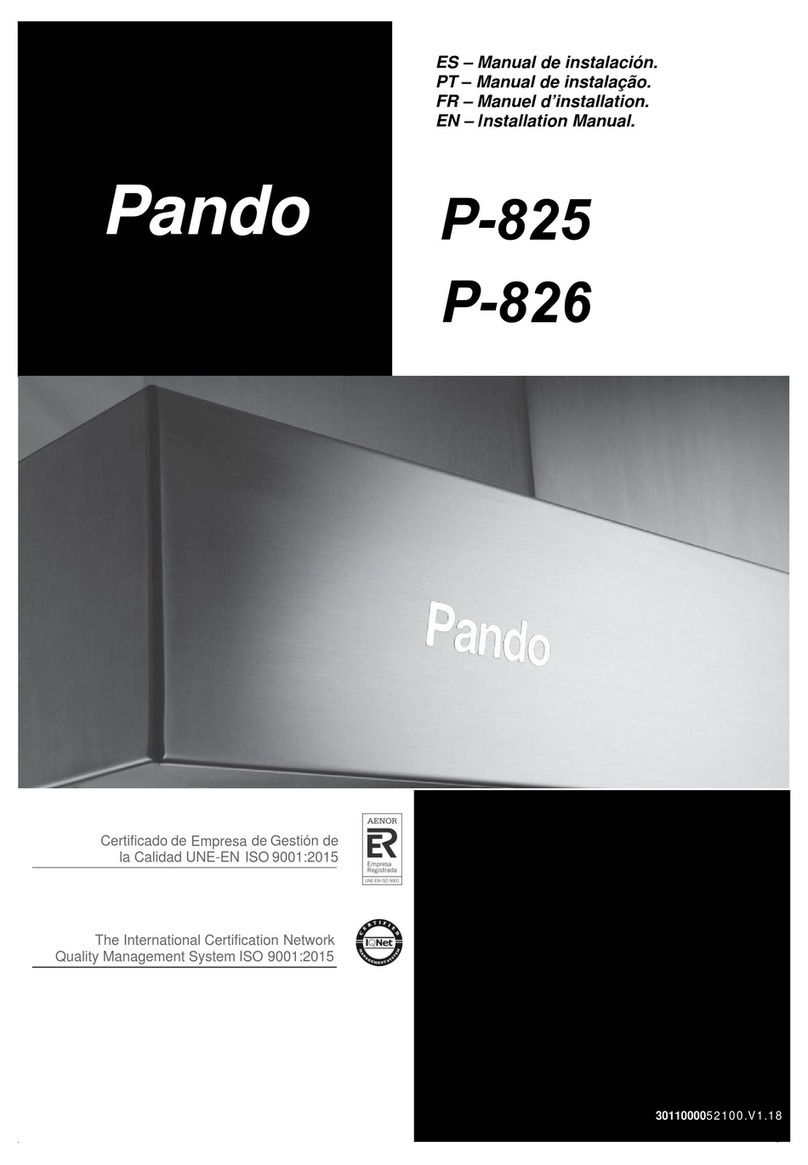 Pando P-825 installation manual Pando P-825 installation manual