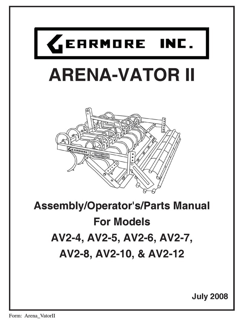 Gearmore ARENA-VATOR II Assembly/operators/parts manual