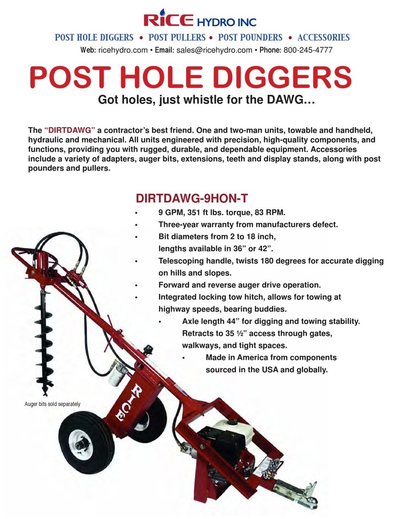 RICE HYDRO DIRTDAWG-9HON-T manual