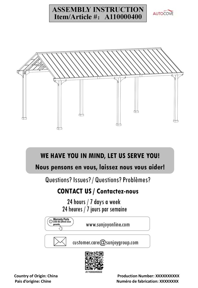 Sunjoy AUTOCOVE A110000400 User manual