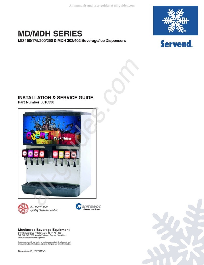 Manitowoc Servend MD Series Installation & service guide