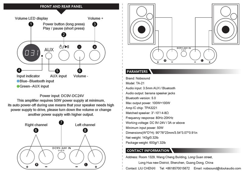 Nobsound TA-21 User manual