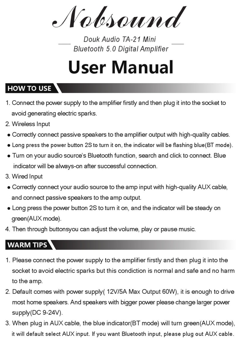 Nobsound TA-21 User manual