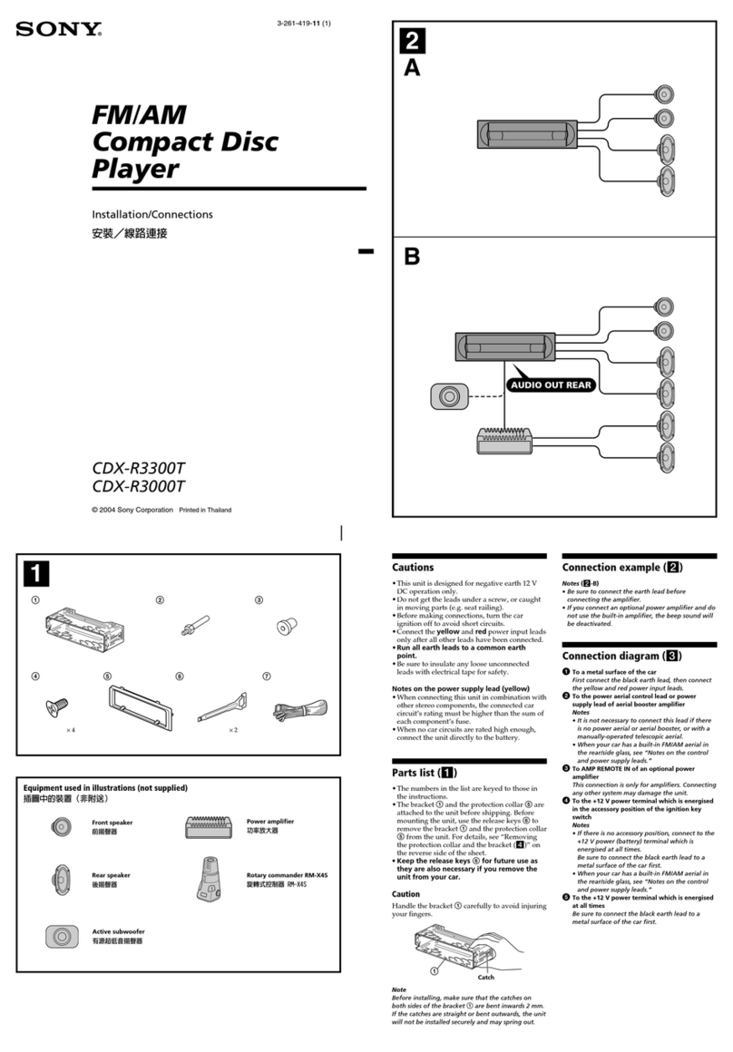 Sony CDX-R3300T Product guide