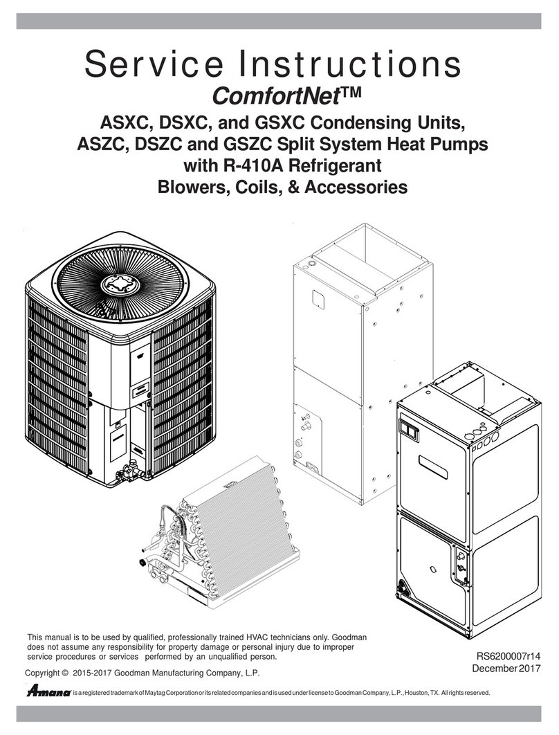 Goodman ComfortNet ASXC Series Operating instructions Goodman ComfortNet ASXC Series Operating instructions