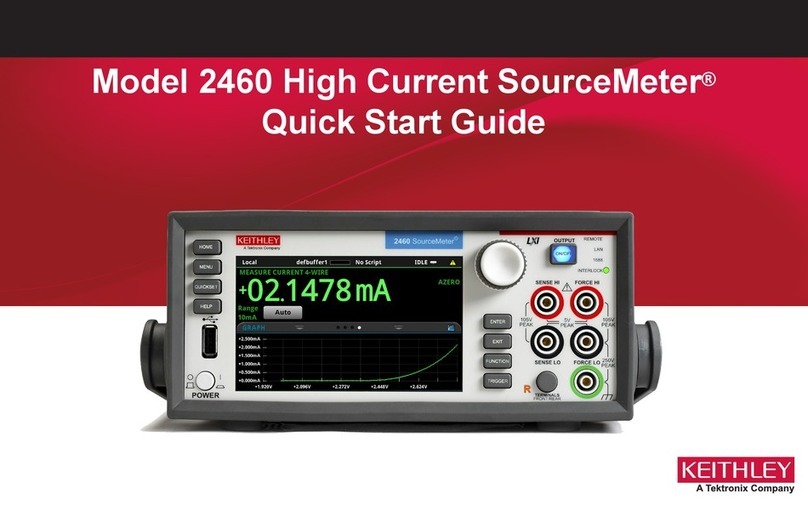Keithley SourceMeter 2460 User manual Keithley SourceMeter 2460 User manual