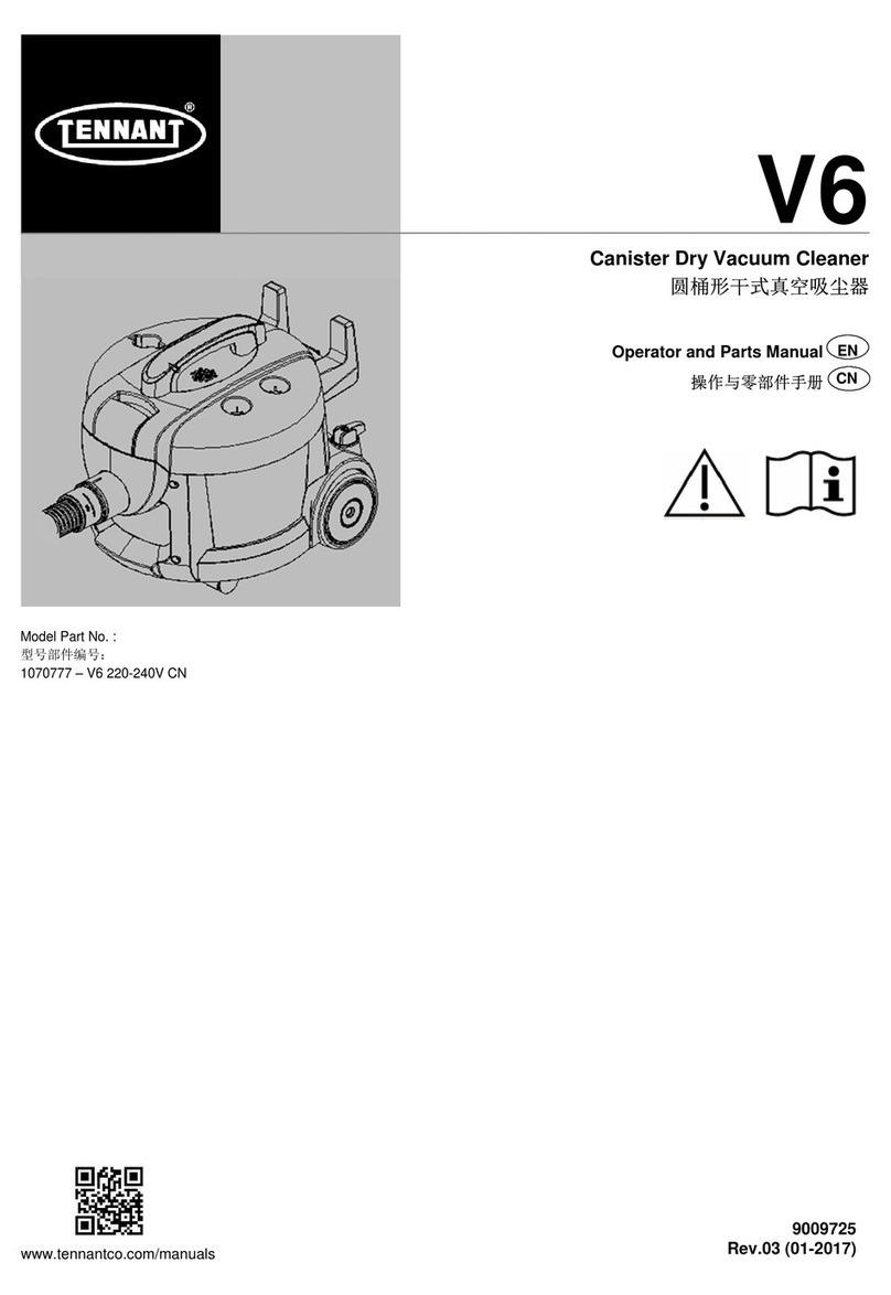 Tennant 1070777 Operator and parts manual Tennant 1070777 Operator and parts manual