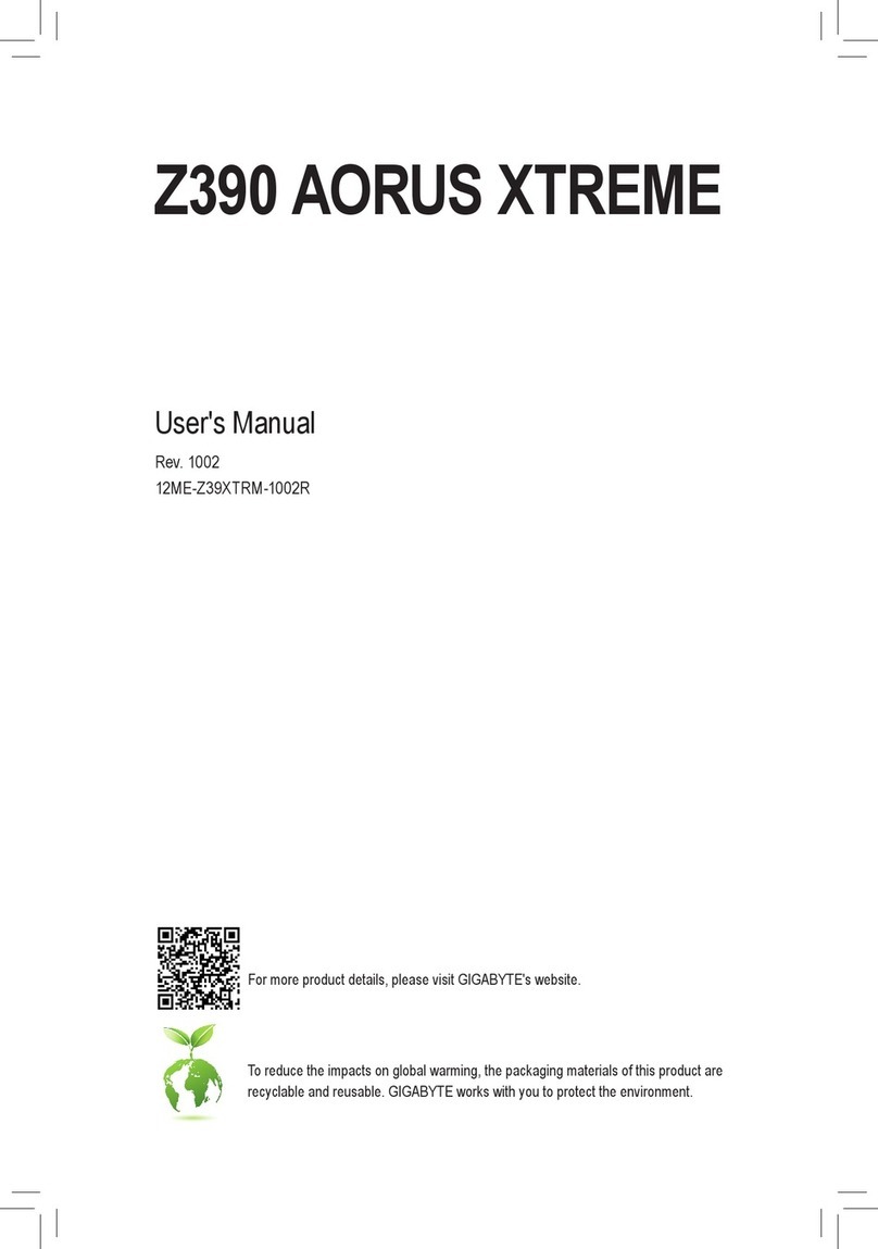 Gigabyte Z390 AORUS XTREME User manual