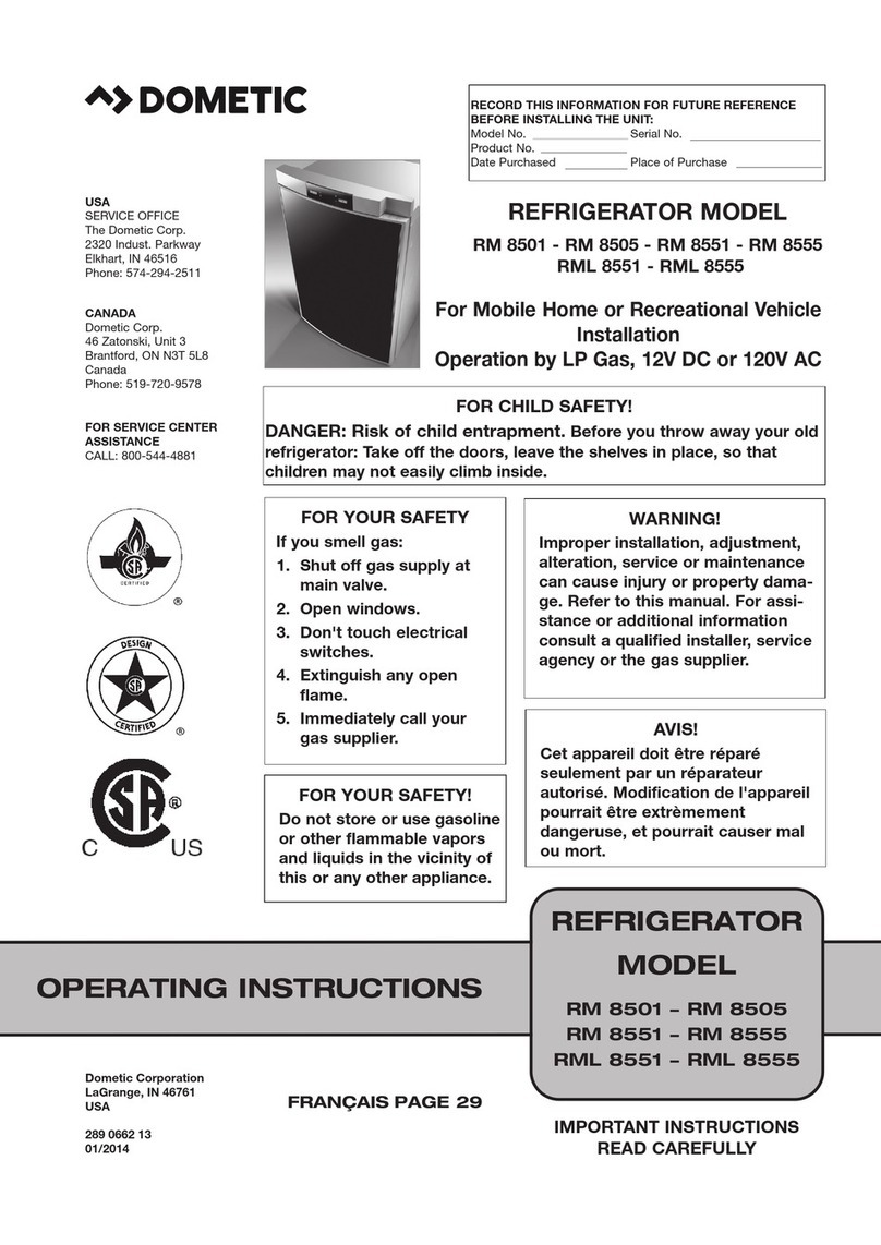 Dometic RML 8551 Installation