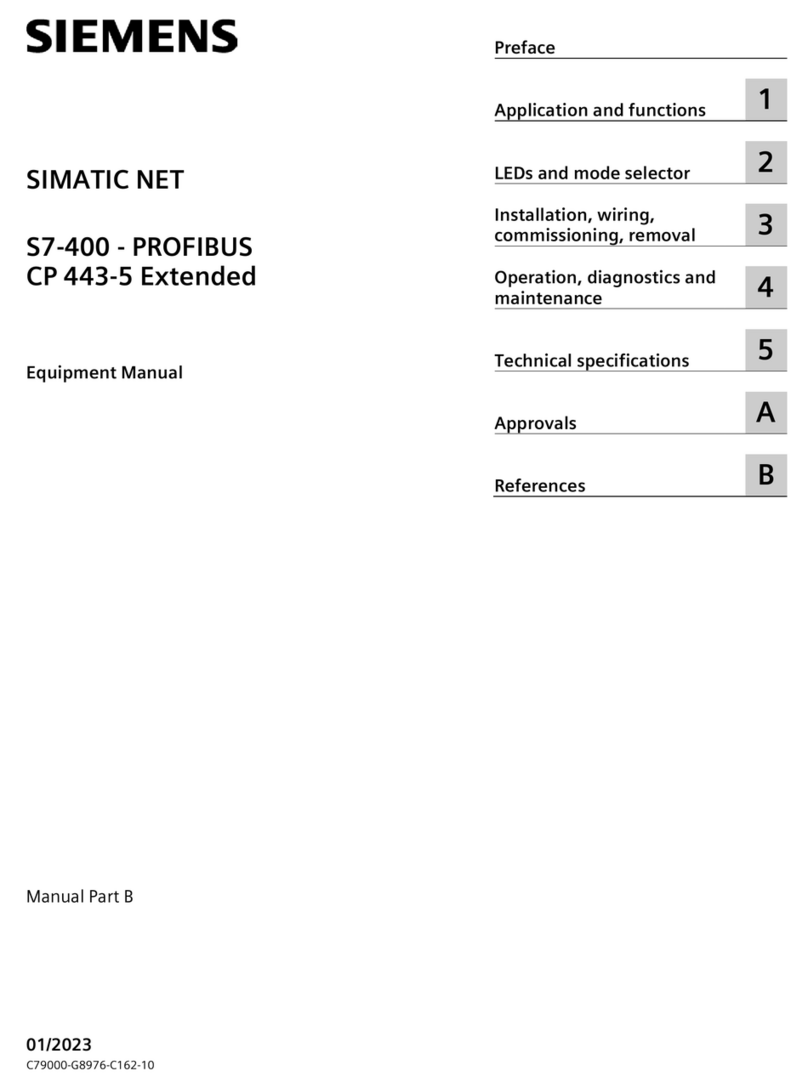Siemens SIMATIC NET S7-400 Equipment manual