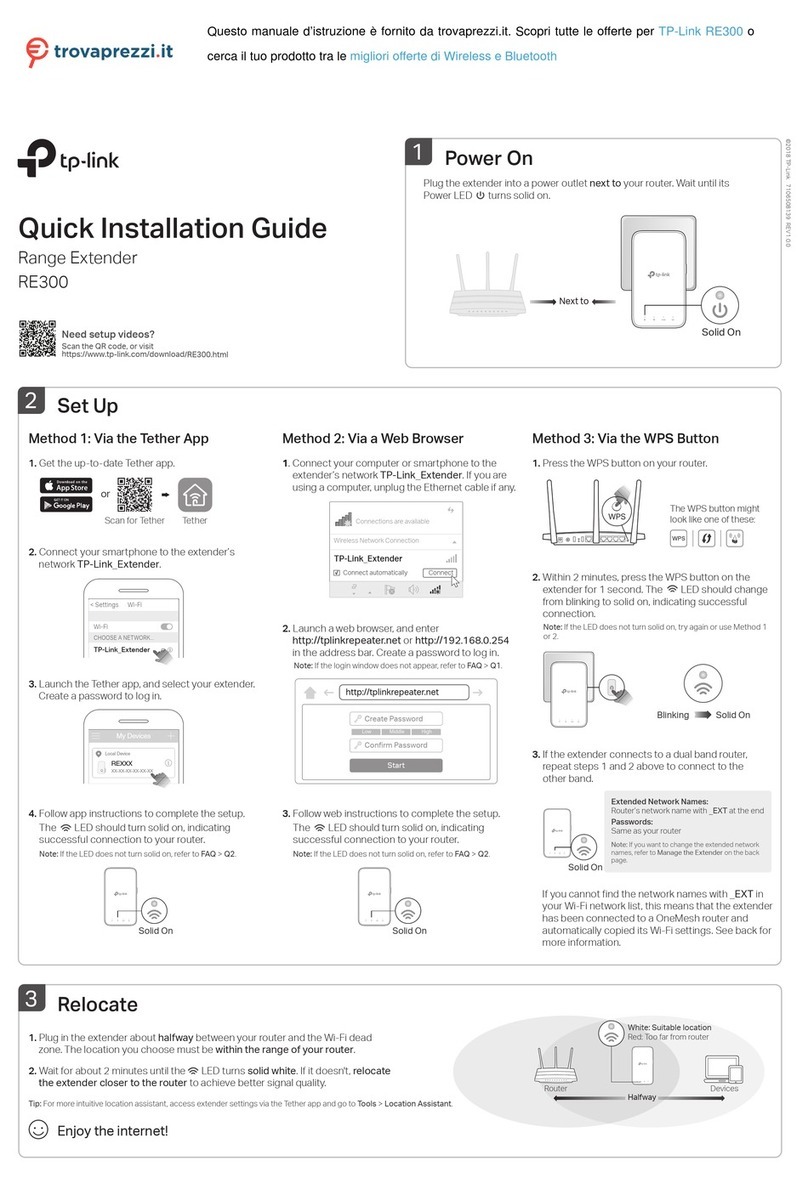 TP-Link RE300 Quick installation guide