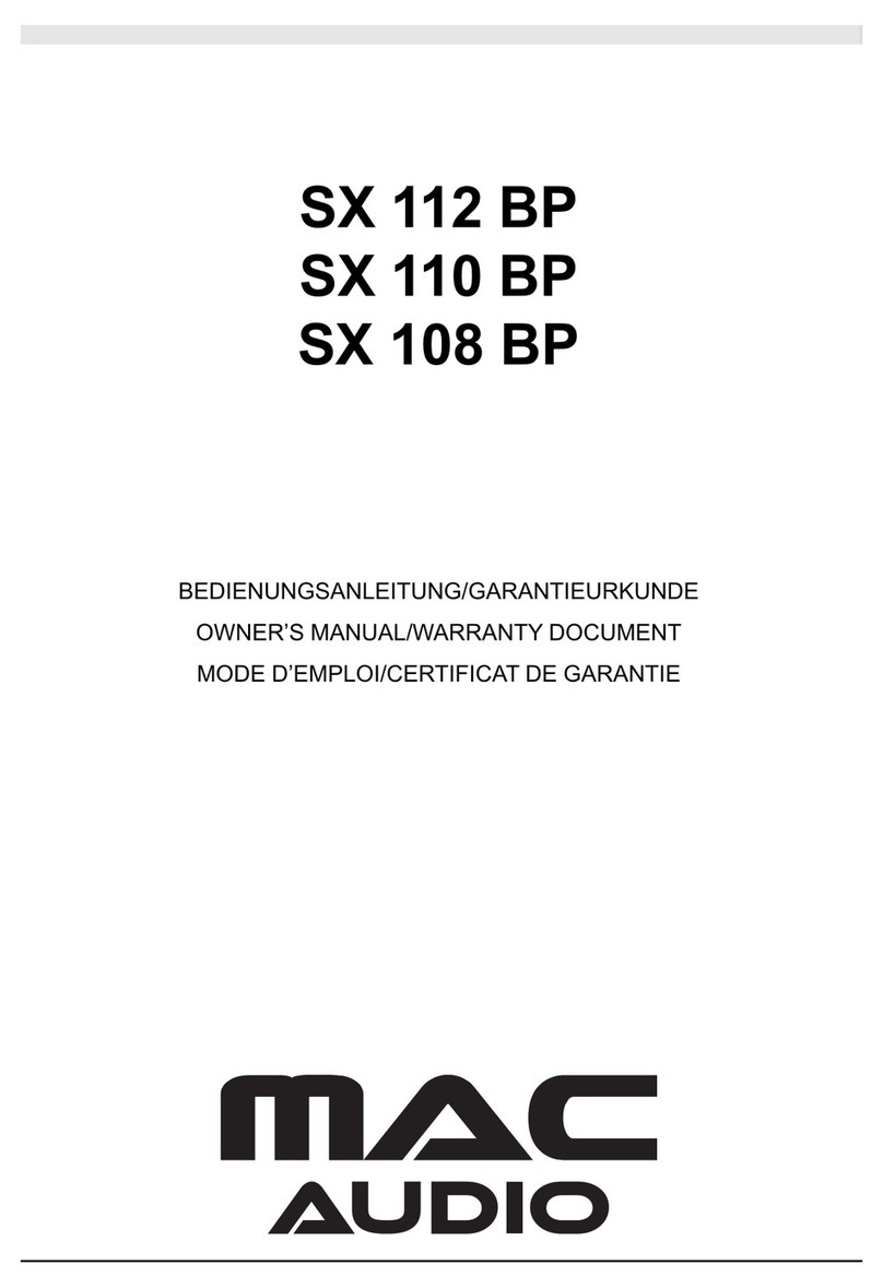 MAC Audio SX 112 BP Planning guide