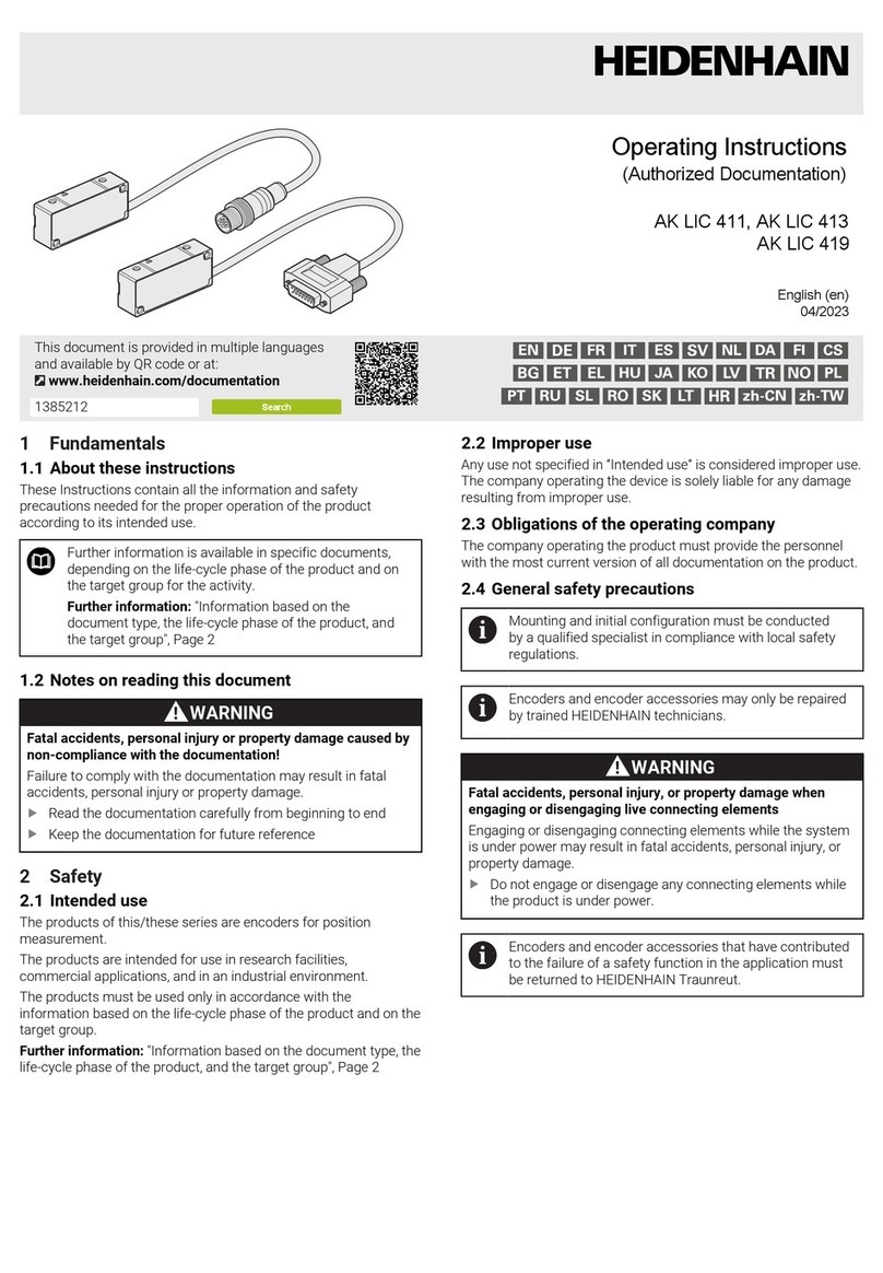 HEIDENHAIN AK LIC 413 User manual