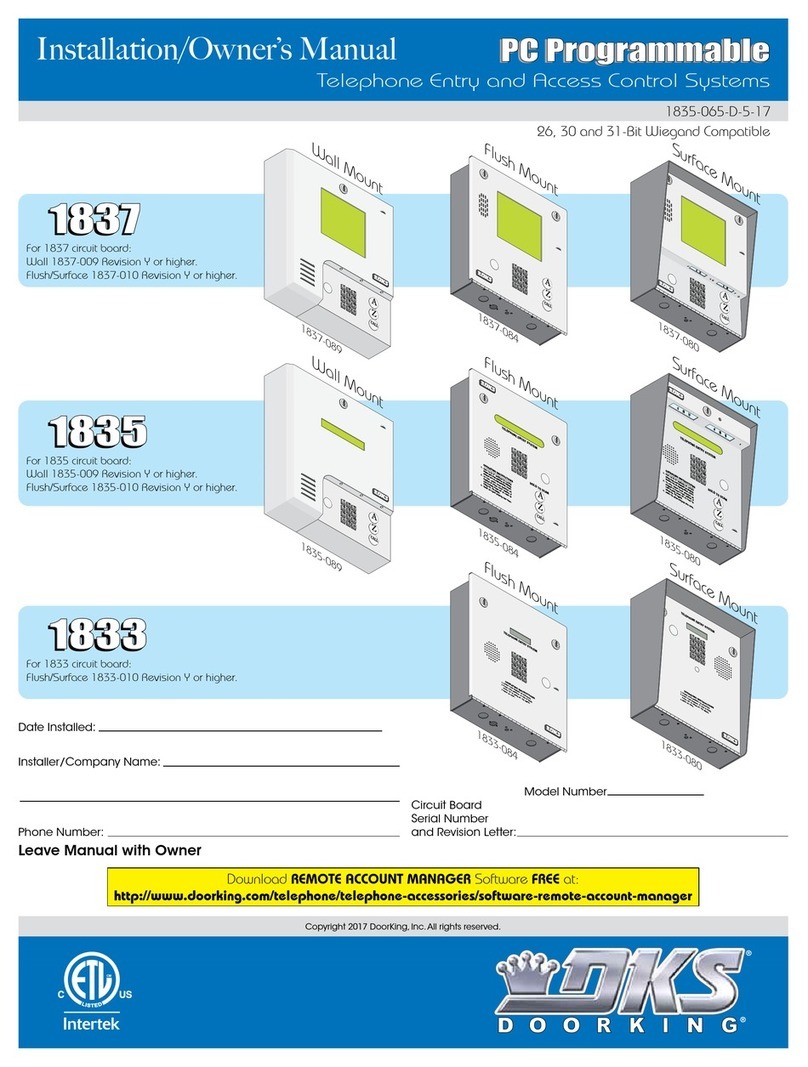 DoorKing 1835 owner's manual