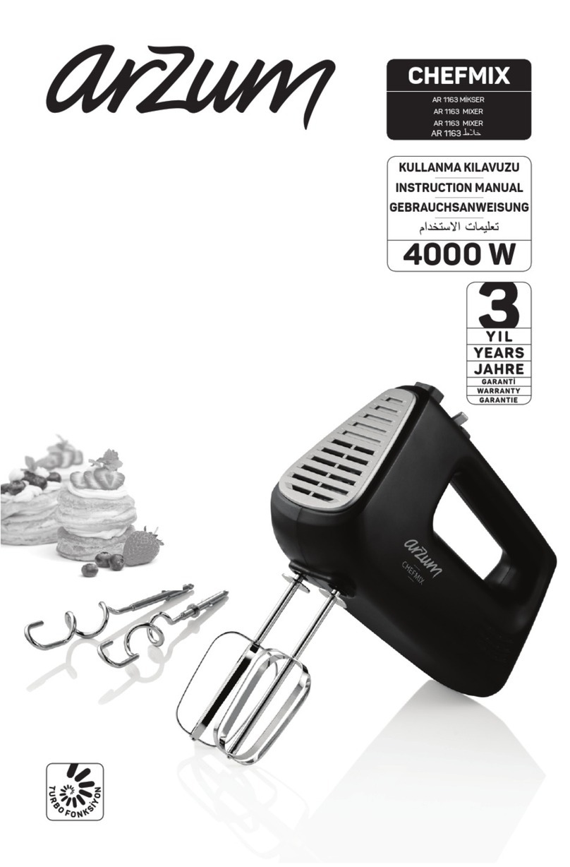 Arzum CHEFMIX AR 1163 instruction manual
