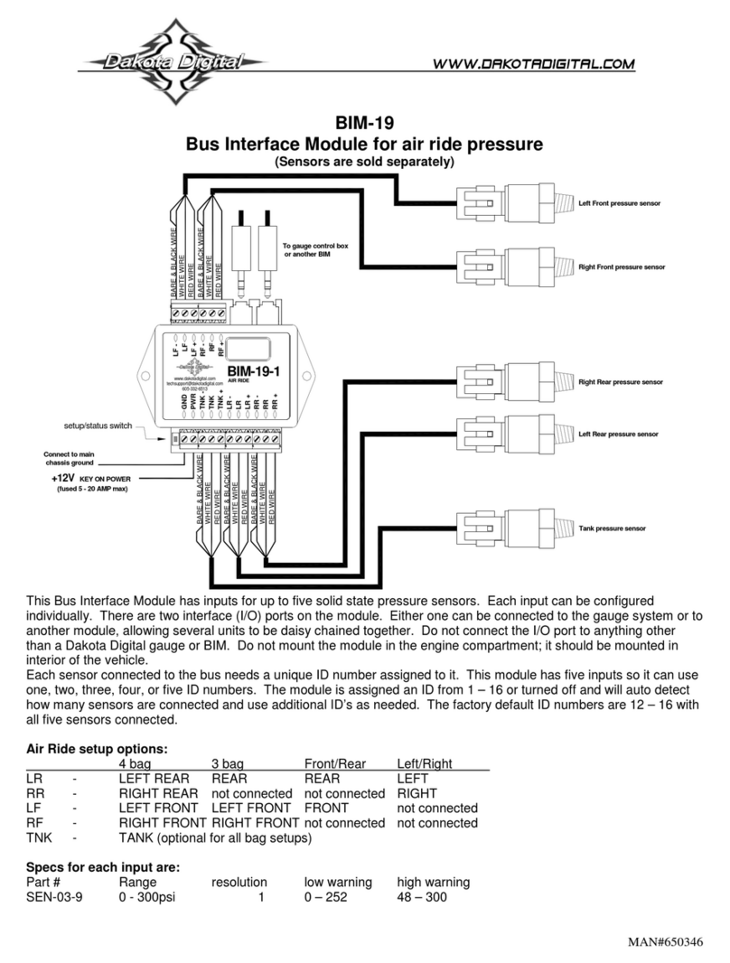Dakota Digital BIM-19 User manual