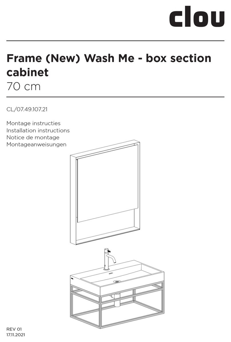 Clou Frame Wash Me CL/07.49.107.21 installation instructions Clou Frame Wash Me CL/07.49.107.21 installation instructions