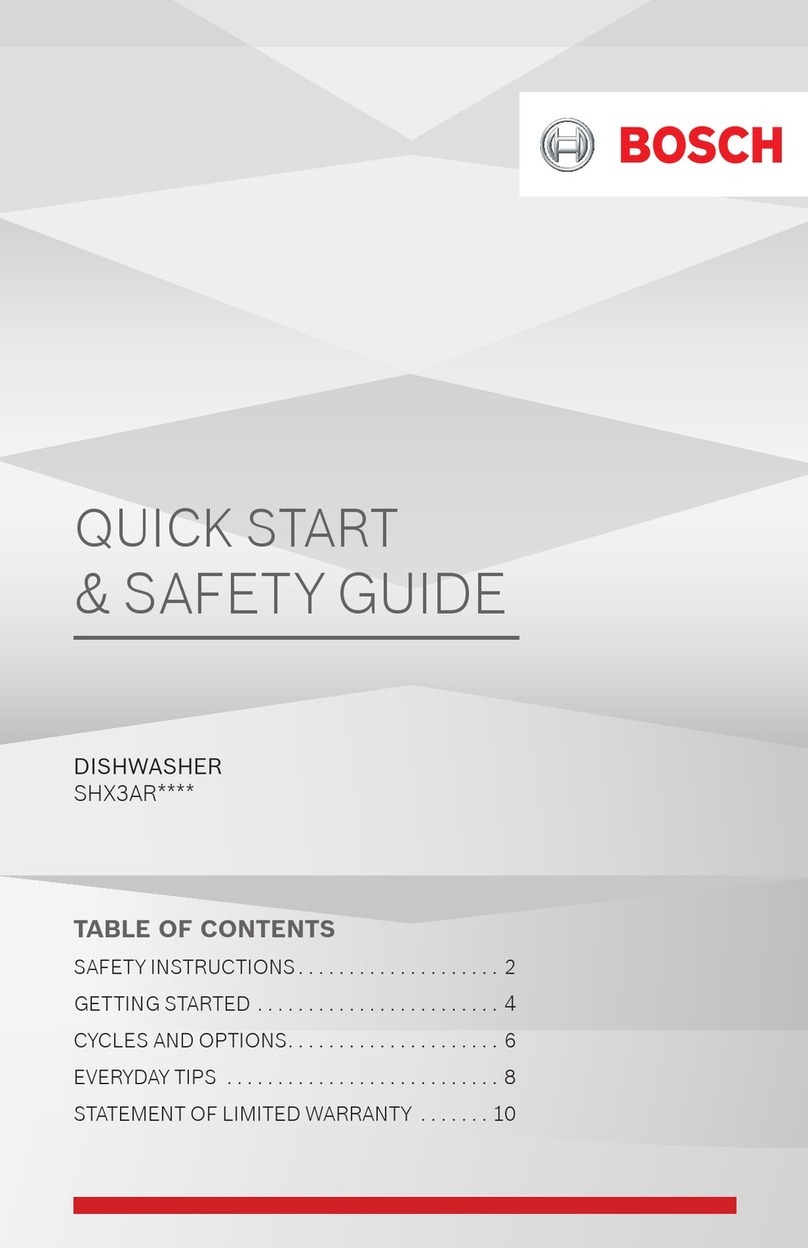 Bosch SHX3AR Series User manual