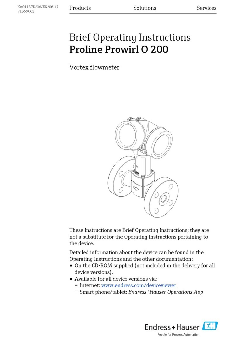 Endress+Hauser Proline Prowirl O 200 Brief operating instructions