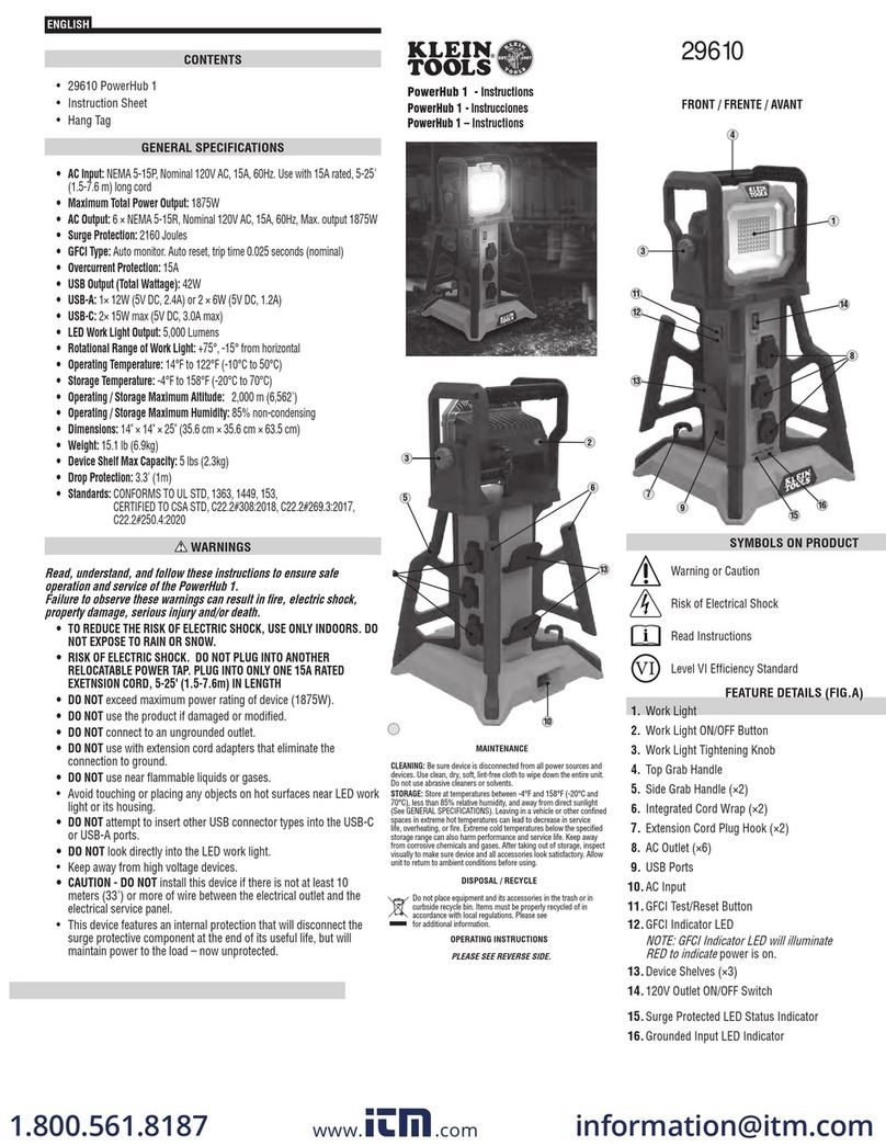 Klein Tools PowerHub User manual