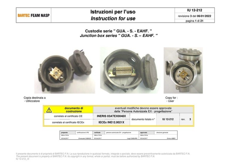 Bartec GUA Series Instructions for use