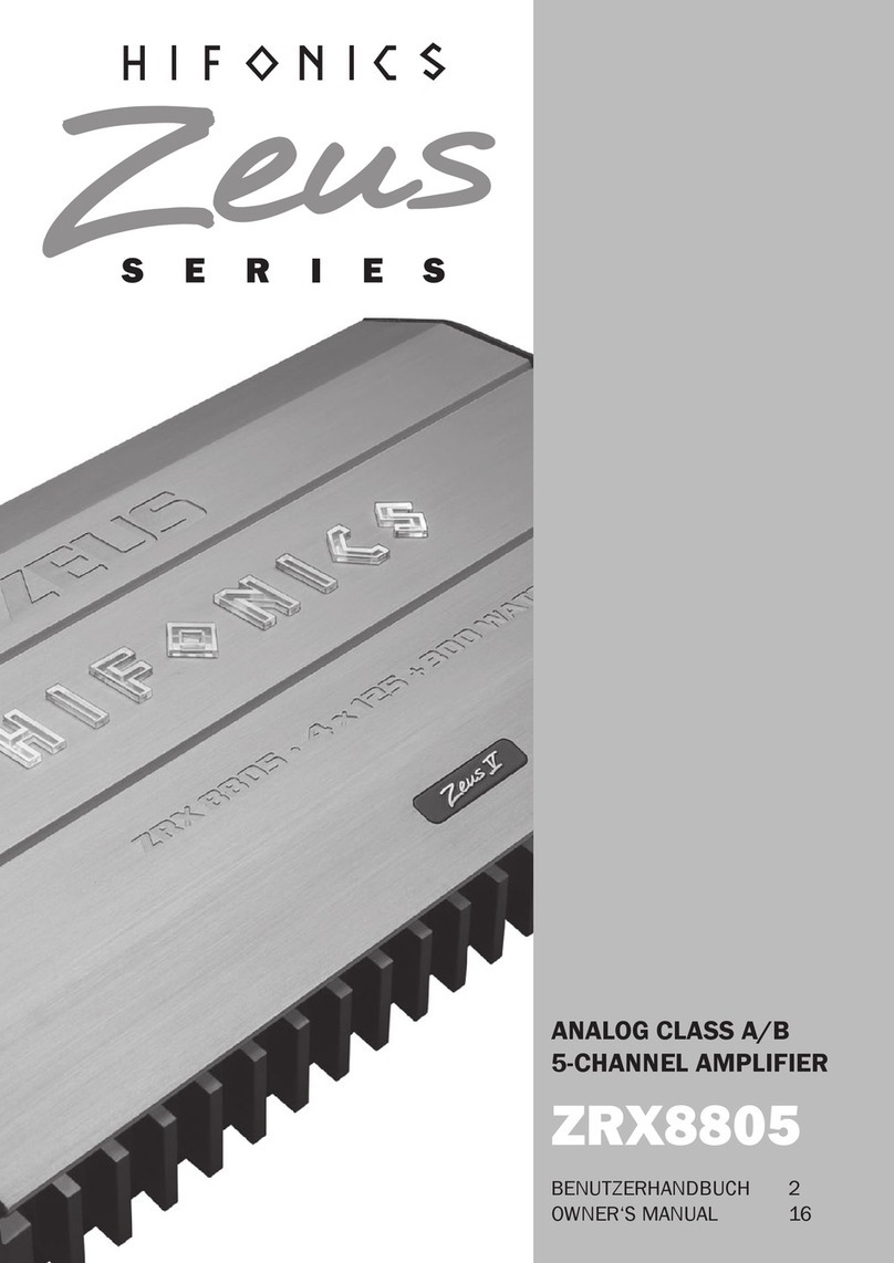 Hifonics ZRX8805 User manual