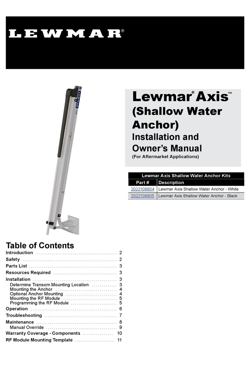 Lewmar Axis 2022108804 Installation instructions