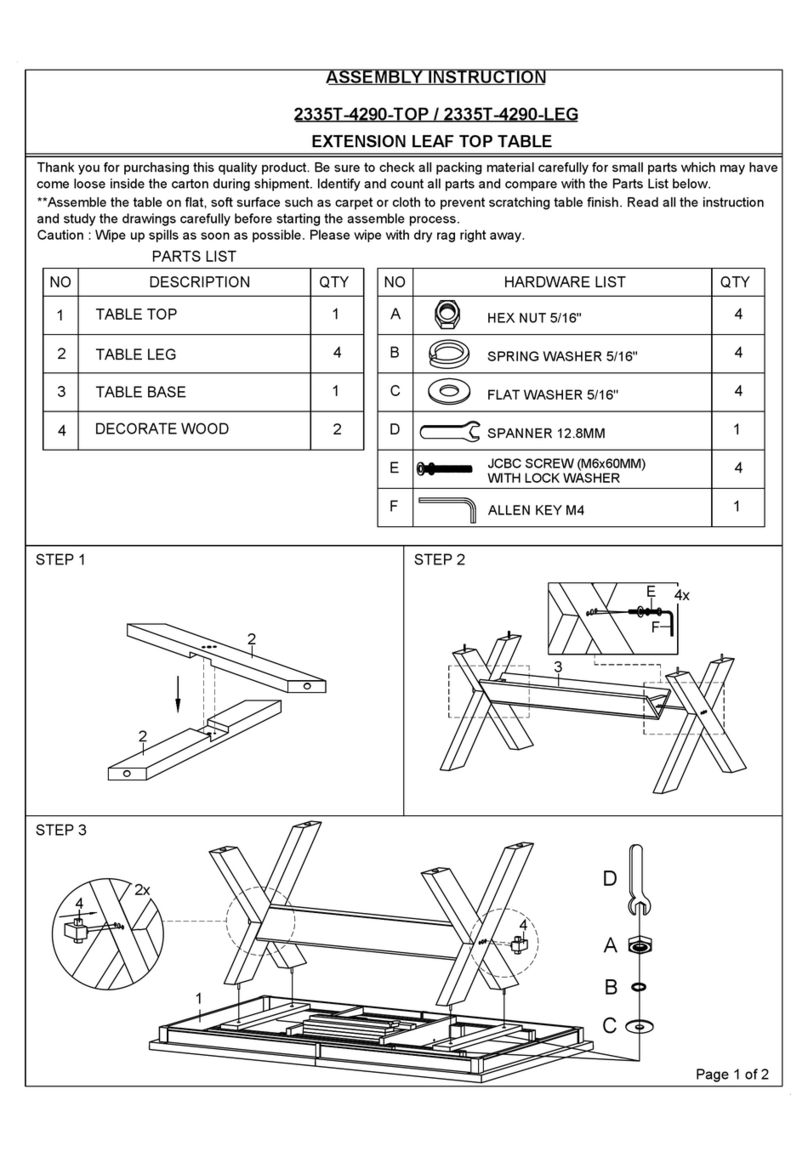 Crown Mark Havana 2335T-4290-TOP User manual Crown Mark Havana 2335T-4290-TOP User manual