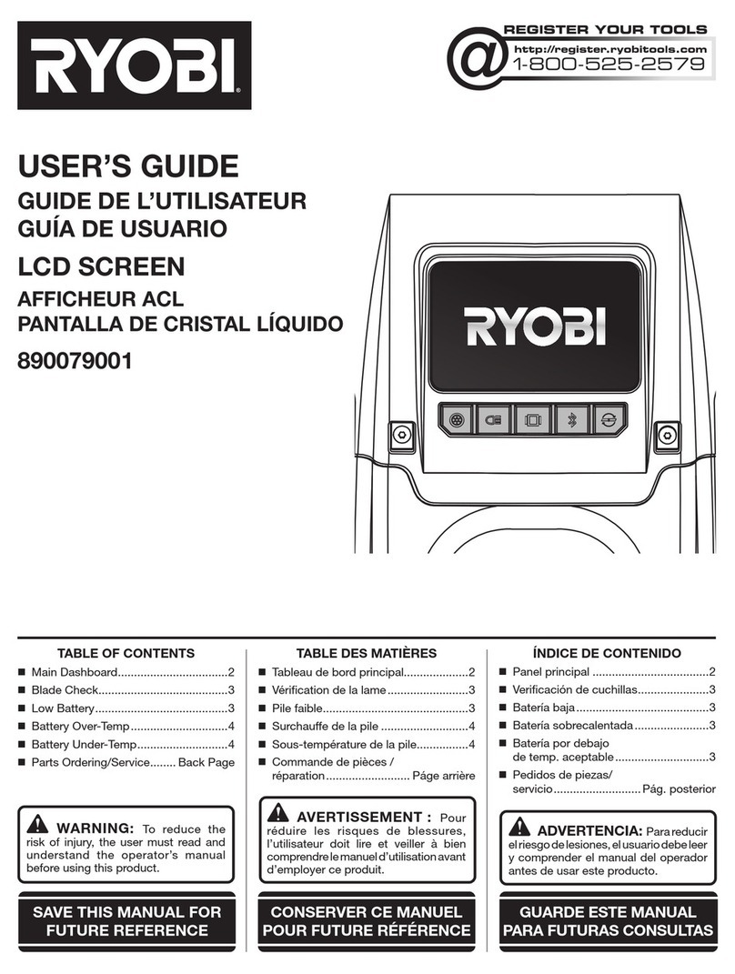 Ryobi 890079001 user guide