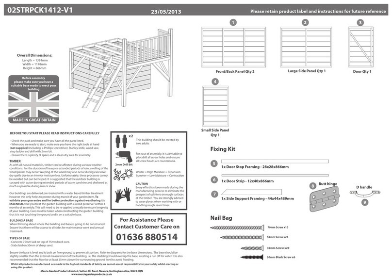 Mercia Garden Products 02STRPCK1412-V1 User manual