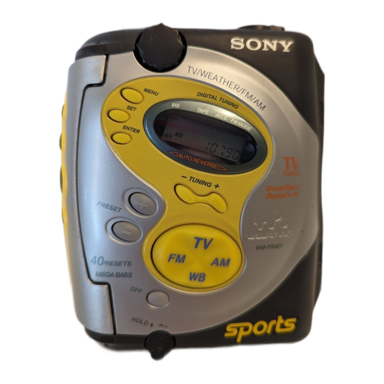 Sony Sports Walkman WM-FS422ST User manual