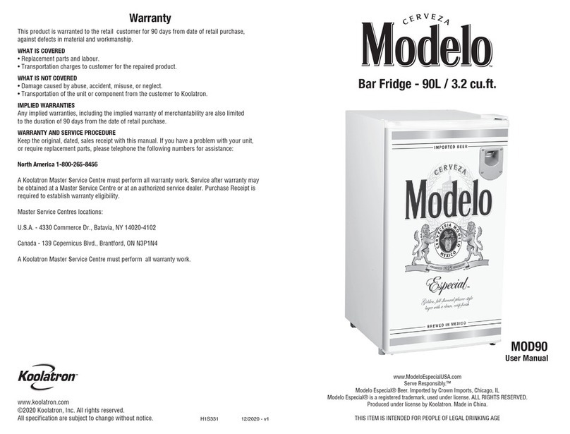 Koolatron Modelo MOD90 User manual