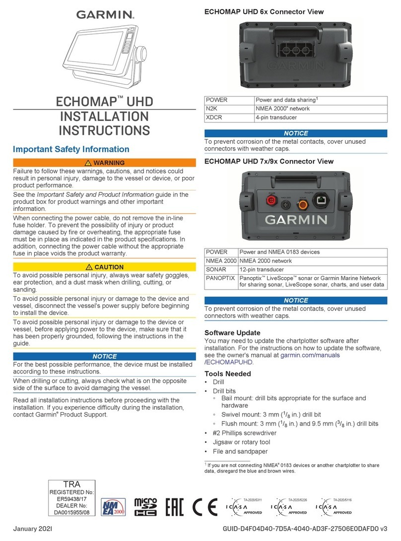 Garmin ECHOMAP UHD installation instructions