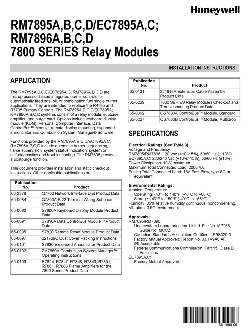 Honeywell EC7895A User manual