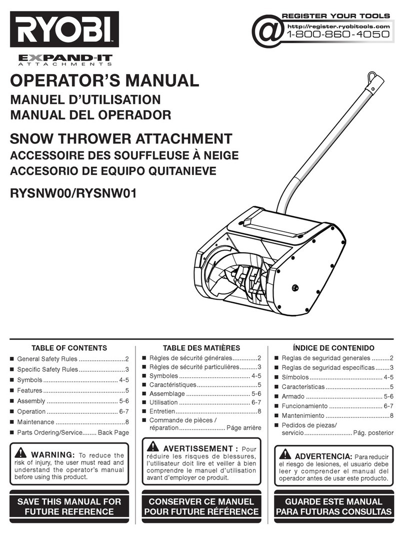 Ryobi EXPAND-IT RYSNW01 Operator's manual