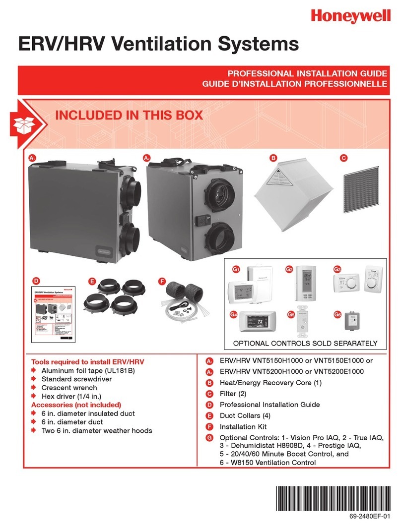 Honeywell TrueFRESH VNT5150H1000 User manual