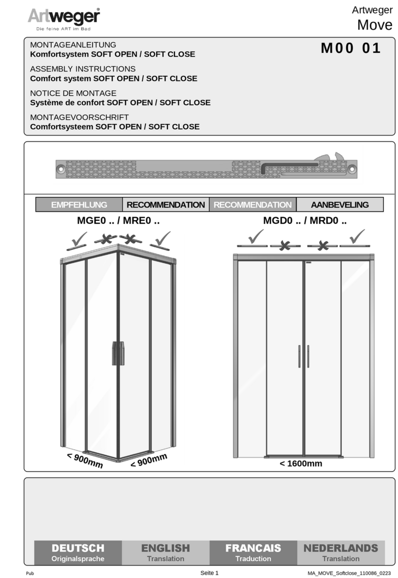 Artweger MGE0 Series Assembly instructions