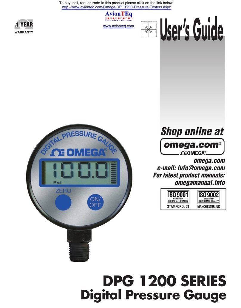 Omega DPG 1200 Series User manual Omega DPG 1200 Series User manual