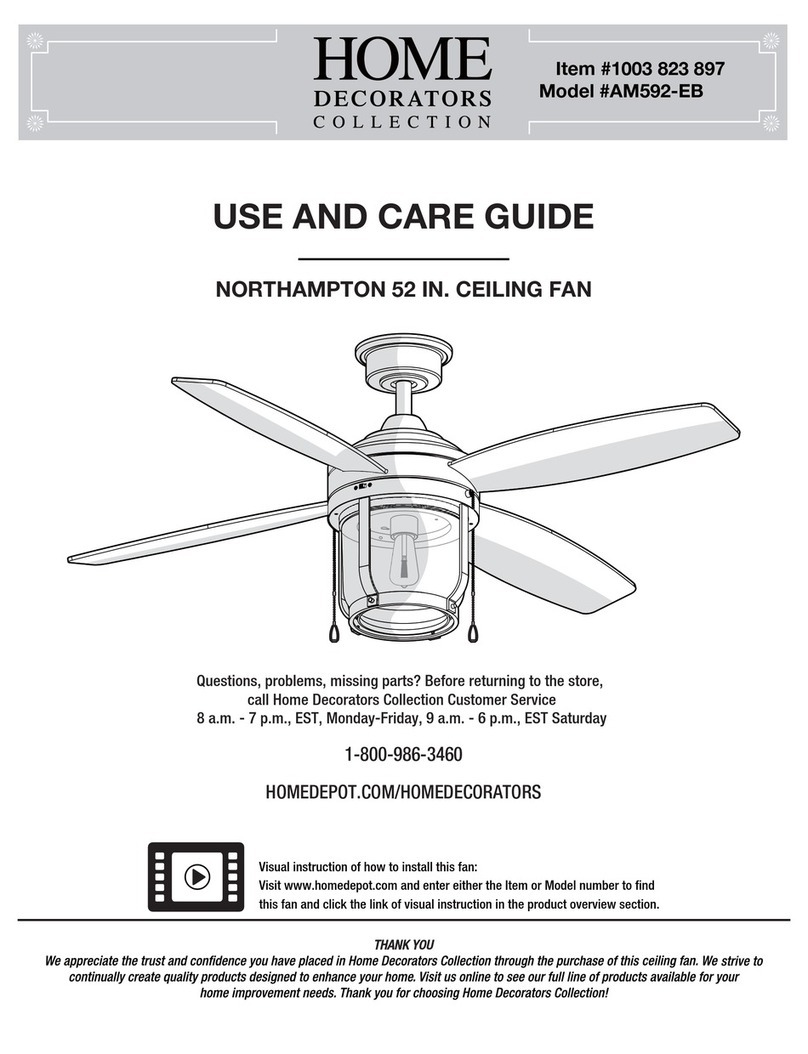 Home Decorators Collection NORTHAMPTON AM592-EB Use and care guide Home Decorators Collection NORTHAMPTON AM592-EB Use and care guide