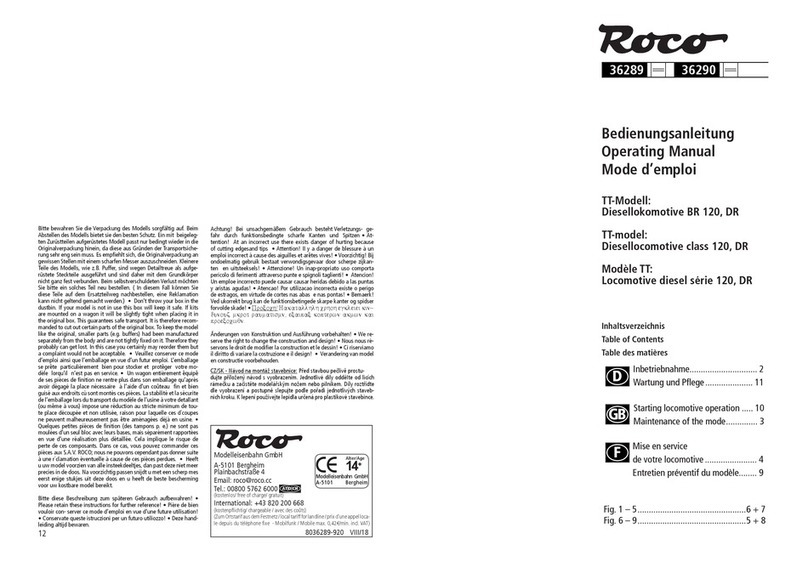 roco TT Diesellocomotive class 120 DR User manual