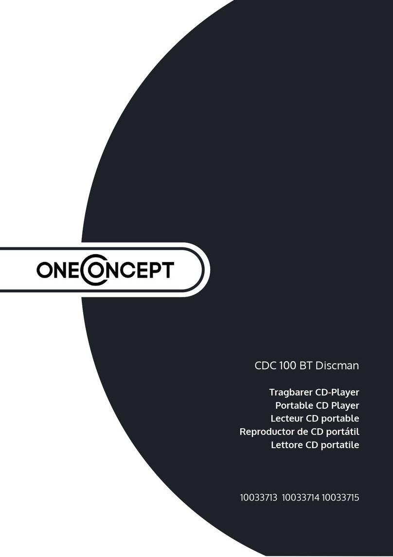 oneConcept CDC 100 BT Discman User manual