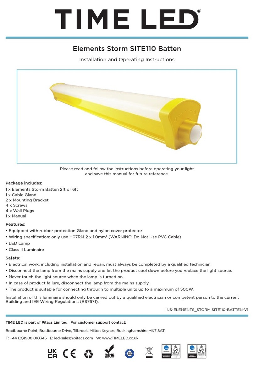 TIME LED Elements Storm SITE110 Batten Installation and operating instructions TIME LED Elements Storm SITE110 Batten Installation and operating instructions