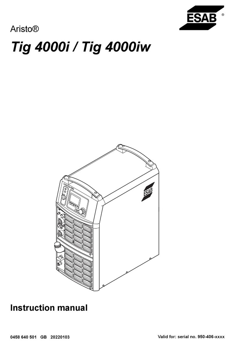 ESAB Aristo Tig 4000iw instruction manual