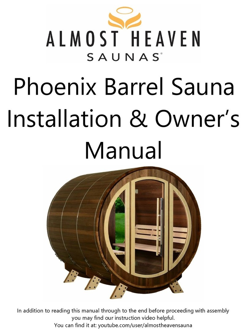 Almost Heaven Saunas Phoenix Installation & owner's manual