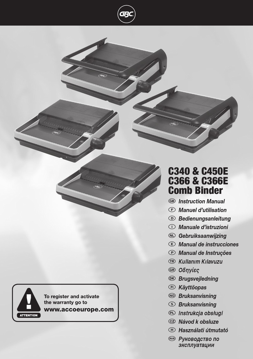 GBC C366 instruction manual