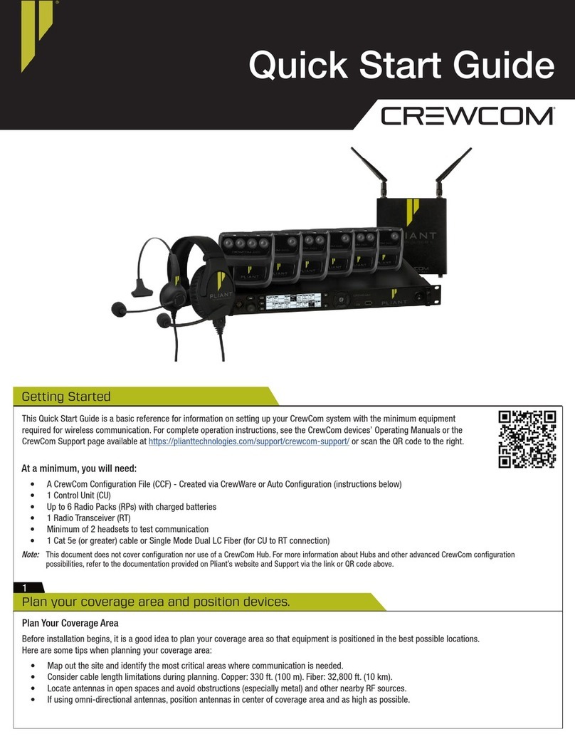 Pliant CREWCOM quick start guide