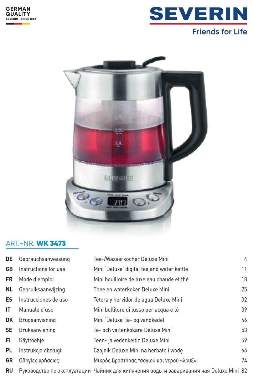 SEVERIN Deluxe WK 3473 User manual