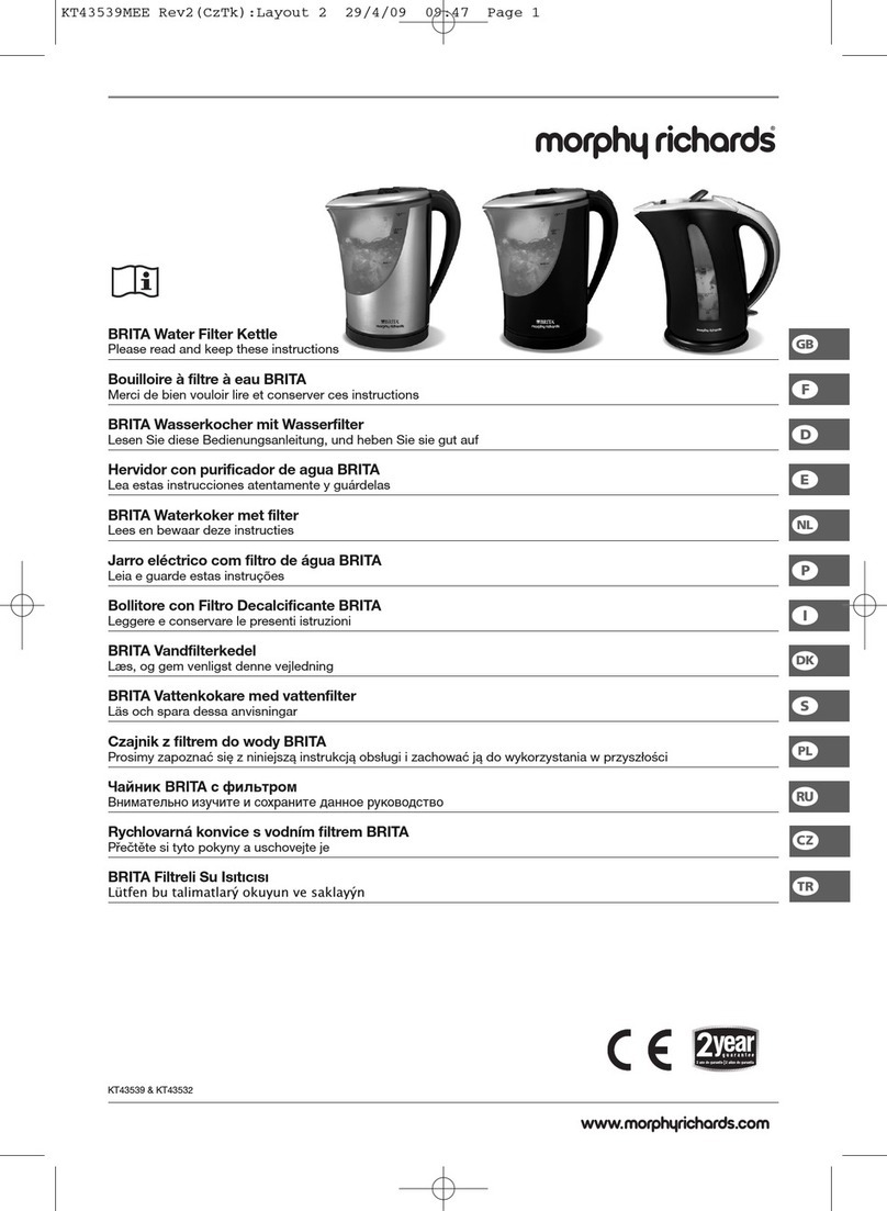 Morphy Richards BRITA KT43539 User manual