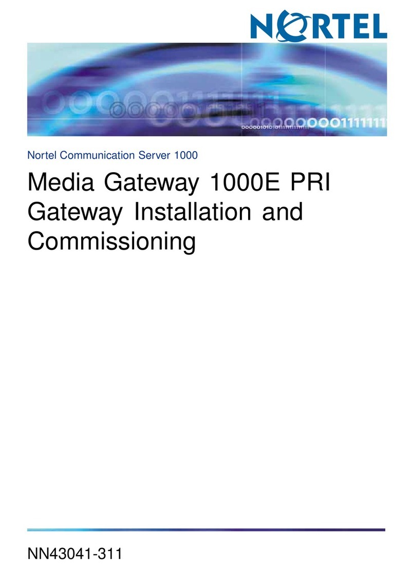 Nortel 1000E PRI Installation and Comissioning manual