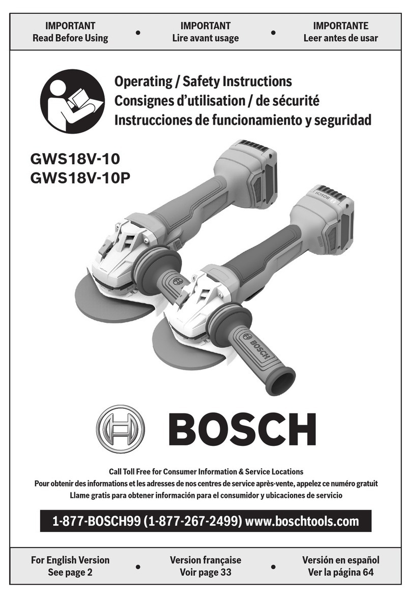 Bosch Professional GWS 18V-10 Assembly instructions